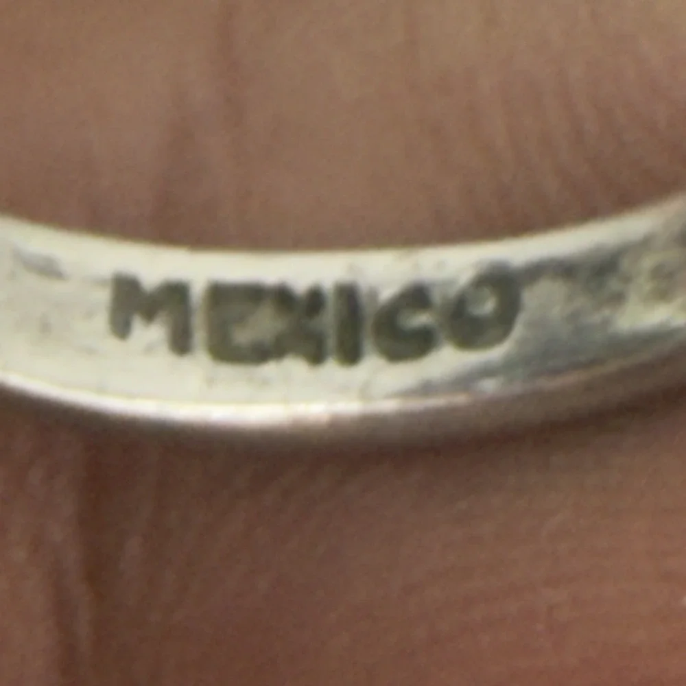 Vtg Taxco Mexico 925 Sterling Alexandrite? Ring Signed FAUS R.  Size 5.75 Read